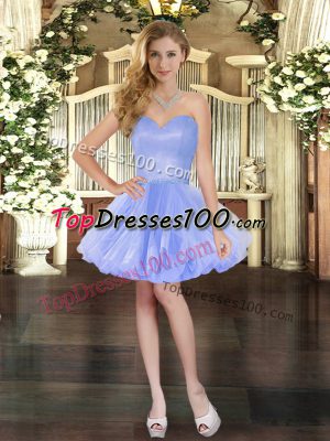 Shining Sleeveless Mini Length Beading Lace Up Prom Party Dress with Lavender