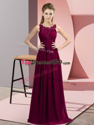 Sleeveless Beading and Appliques Zipper Dama Dress
