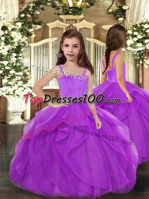 Sleeveless Ruffles Lace Up Pageant Dress for Teens