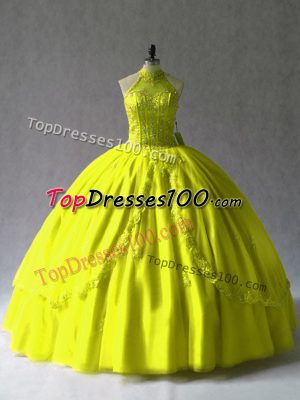 Glamorous Tulle Sleeveless Floor Length Sweet 16 Quinceanera Dress and Appliques