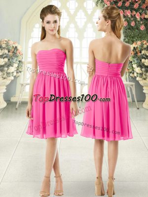 Comfortable Sleeveless Ruching Zipper Homecoming Dress