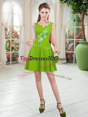 Great Scoop Sleeveless Zipper Prom Evening Gown Satin