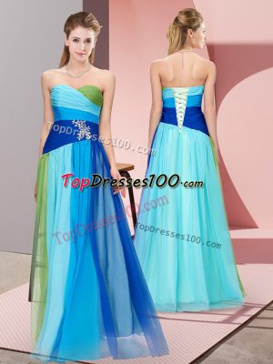 New Style Multi-color Sleeveless Chiffon Lace Up for Prom and Party