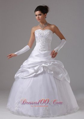 Alpine California City For Wedding Dress With Appliques and Pick-ups Ball Gown