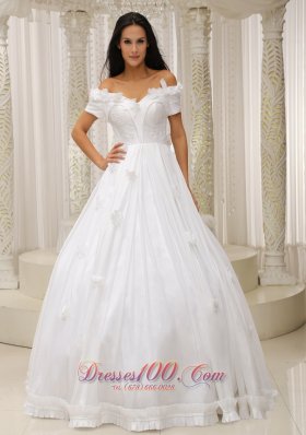 Ball Gown and Off The Shoulder Wedding Dress Appliques Customize For Church