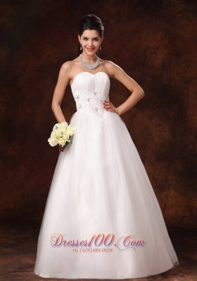 Sweetheart Beaded 2013 New Arrival A-Line Church Wedding Dress With Lace Up In Mobile Alabama