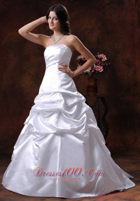 Litchfield Park Arizona Custom Made Strapless White A-line Wedding Dress