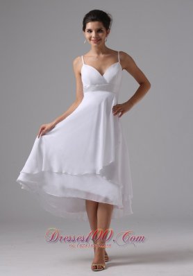 Straps Simple Wedding Dress Custom Made Chiffon In Canoga Park California