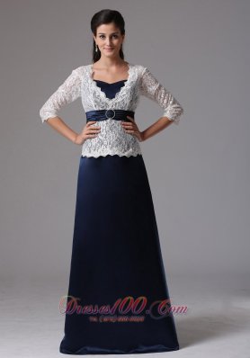 2013 Wholesale Column V-neck Mother Of The Bride Dress With Long Sleeves and Lace In Chester Connecticut