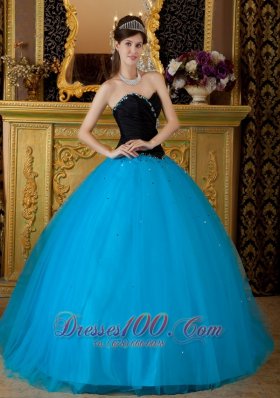 Discount Exquisite Teal Quinceanera Dress Sweetheart Beading Tulle Ball Gown