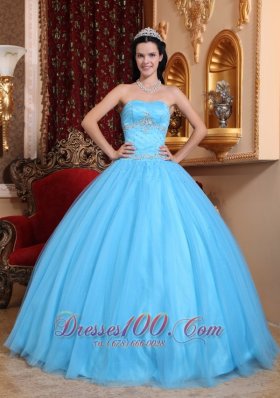 Discount Classical Aqua Blue Quinceanera Dress Sweetheart Tulle and Taffeta Beading Ball Gown