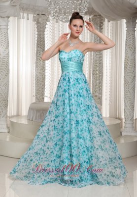 2013 Empire Printing Prom Dress For Formal With Sweetheart Floor-length