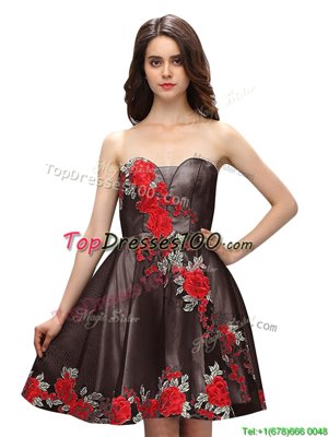 Sweetheart Sleeveless Zipper Club Wear Multi-color Silk Like Satin