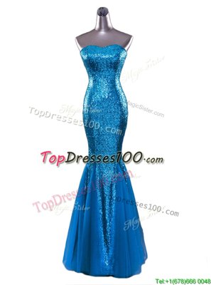 Modern Mermaid Sleeveless Sequins Zipper