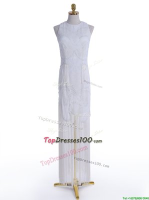 Black Scoop Zipper Beading Teens Party Dress Sleeveless