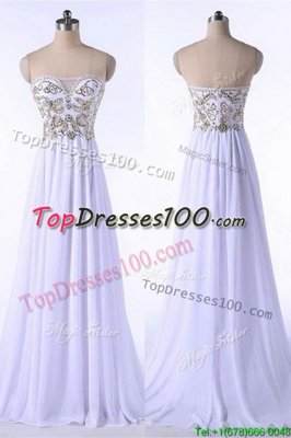 Charming Organza Sleeveless Brush Train and Appliques and Belt