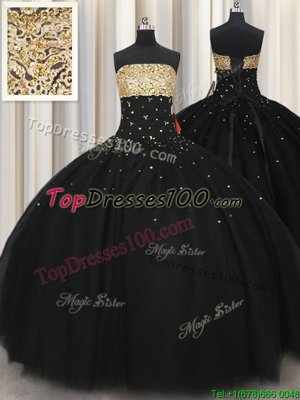 Red Strapless Neckline Beading 15th Birthday Dress Sleeveless Lace Up