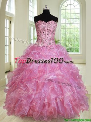 Nice Floor Length Ball Gowns Sleeveless Multi-color Quinceanera Gown Lace Up