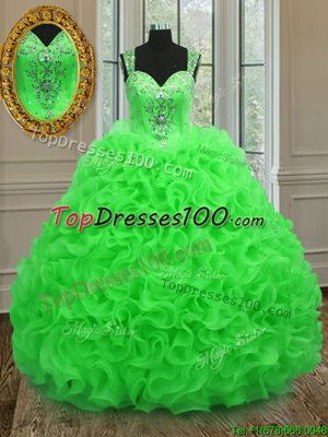 Lilac Sweet 16 Quinceanera Dress Military Ball and Sweet 16 and Quinceanera and For with Beading Strapless Sleeveless Lace Up