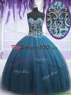 V-neck Long Sleeves Vestidos de Quinceanera Floor Length Beading and Embroidery and Hand Made Flower Hot Pink Organza