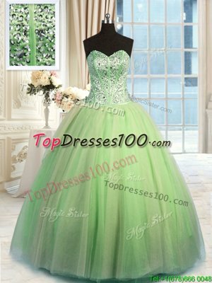 Smart Yellow Green Organza Lace Up Quinceanera Dresses Sleeveless Floor Length Beading and Ruching