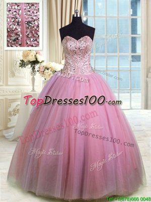 Superior Sleeveless Floor Length Beading and Ruffles Lace Up Quinceanera Dresses