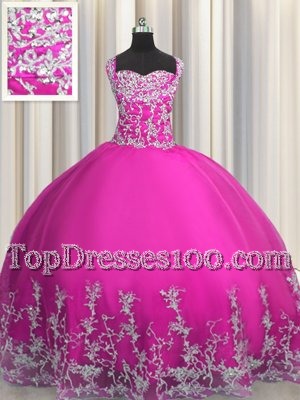 Romantic Big Puffy Ball Gowns Sweet 16 Dress Sweetheart Tulle Sleeveless Floor Length Lace Up