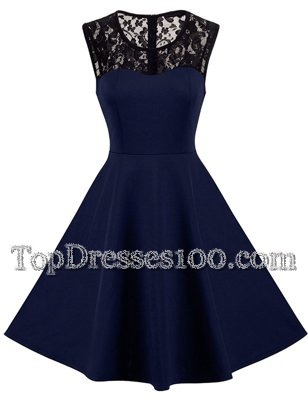 Best Scoop Sleeveless Lace Zipper Casual Dresses