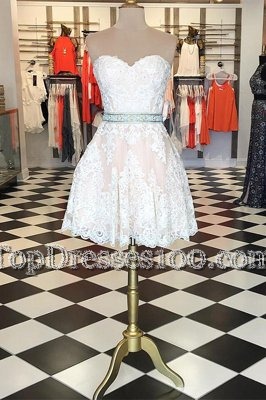 Fantastic White Sleeveless Lace Zipper Party Dress for Toddlers for Prom and Party