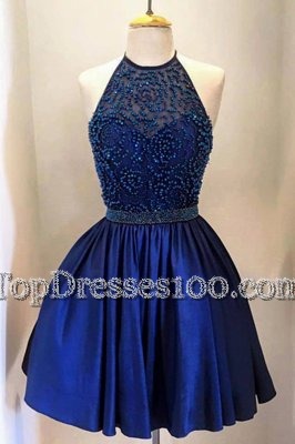 Noble V-neck Sleeveless Party Dress Knee Length Appliques Peach Tulle