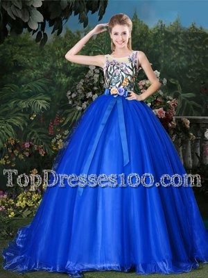 Shining Scoop Light Yellow Tulle Lace Up Quinceanera Gowns Long Sleeves Floor Length Appliques