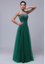 Beaded Decorate Bust For Dark Green Prom Dress