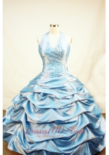 Blue Little Girl Pageant Dresses With Pick-ups and Beading  Pageant Dresses
