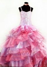 Colorful Organza With Appliques and Beading For Little Girl Pageant Dresses  Pageant Dresses