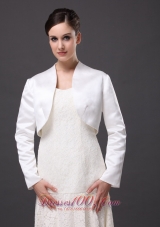 White Satin Jacket For Wedding and Other Occasion With Long Sleeves