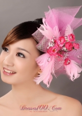 Pink Tulle Feather Gorgeous Special Occasion Fascinators