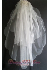 Pearl Decorate Beautiful Tulle Wedding Veils