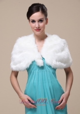 Faux Fur Wedding / Special Occasion Shawl With Front Closure