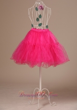 Perfect Hot Pink Organza Mini-length Girls Petticoat