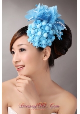 Blue Feather Beading Flower For Party New Arrival