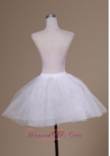Sweet Mini-length White A-line Petticoat