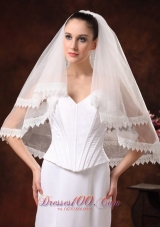 Two-tier Lace Edge And Tulle For Wedding