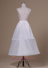 White Ankle-length Taffeta Petticoat