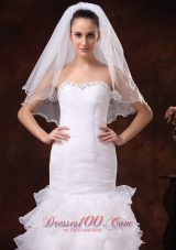 Tulle Ribbon Ribbon Edge Edge Bridal Veil For Wedding