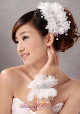Imitation Pearls With Crystals Women’ s Fascinators/ Hairband And Wrist Corsage