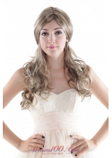 Long High Quality Synthetic Flaxen Wavy Hair wig