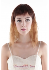 Mixed Color Medium High Quality Synthetic Hair Wig