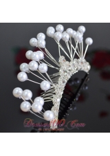 Elegant Tiara With Imitation Pearls