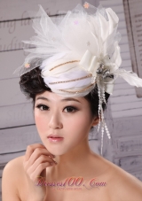 Special Hat Hairpin Tulle Beading Outdoor and Wedding