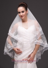 Fashion Best Wedding Veils With Appliques Hot Selling